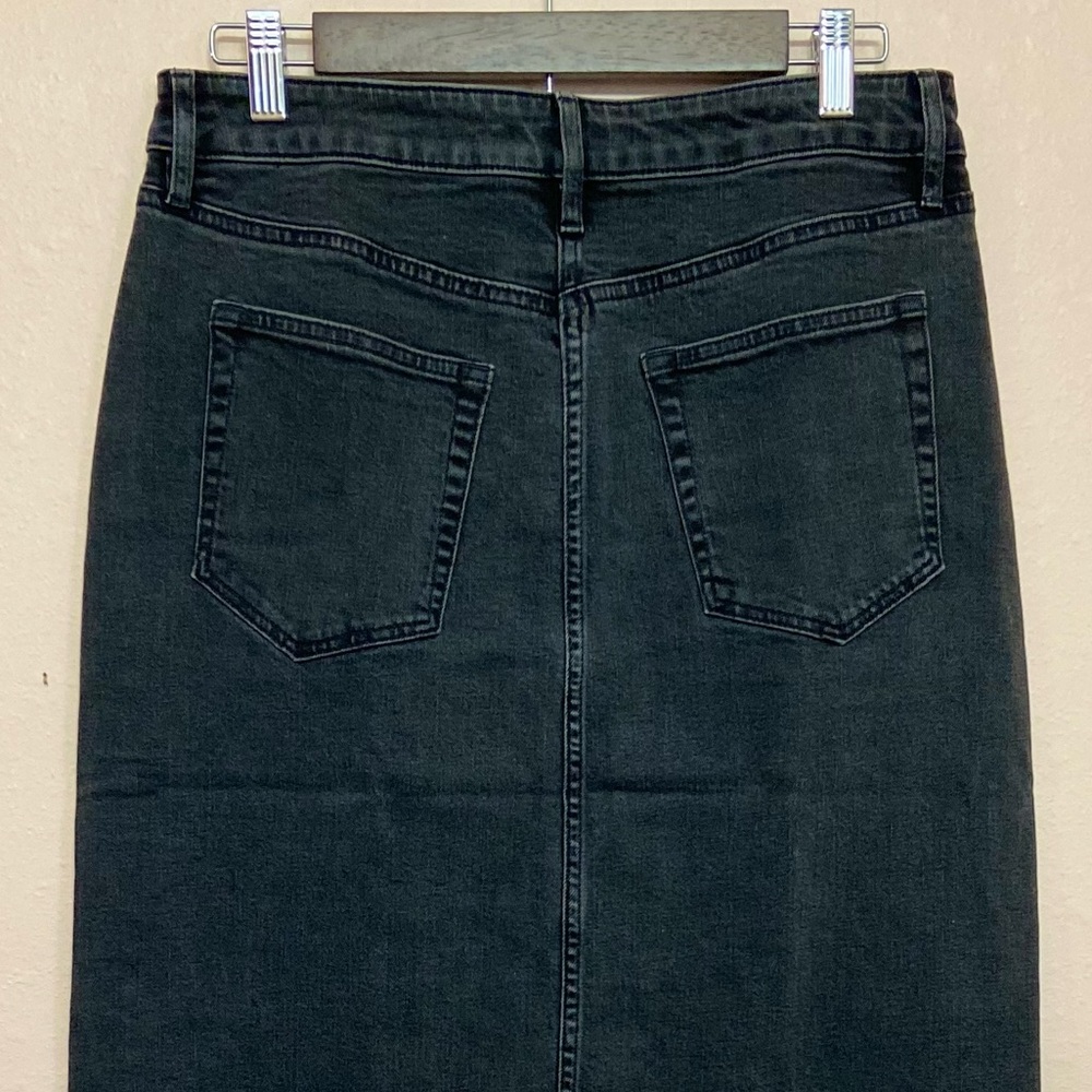 LOFT Denim Front Slit Pocket Midi Skirt - Picture 5 of 5